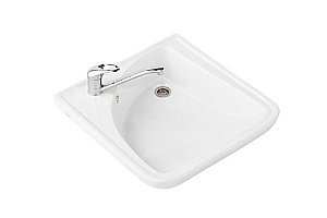 Раковина на стиральную машину Кувшинка Компакт 54 белая купить в интернет-магазине Sanbest