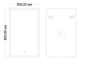 Зеркало Art&Max VITA AM-Vit-500-800-DS-F в ванную от интернет-магазине сантехники Sanbest