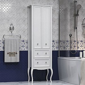 Пенал Опадирис Валери 56 белый матовый для ванной в интернет-магазине сантехники Sanbest