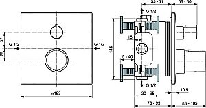 Смеситель для душа Ideal Standard CERATHERM C100 A6956XG купить в интернет-магазине сантехники Sanbest