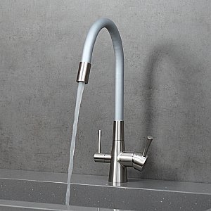 Смеситель для кухни Lemark Comfort LM3075BN-Silver никель/серебро купить в интернет-магазине сантехники Sanbest