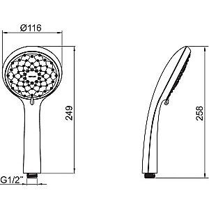 Душевая лейка Jacob Delafon AWAKEN Organic E72421RU-CP купить в интернет-магазине сантехники Sanbest