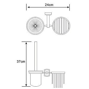 Держатель освежителя и щетки для унитаза WasserKRAFT Oder K-3035 купить в интернет-магазине сантехники Sanbest