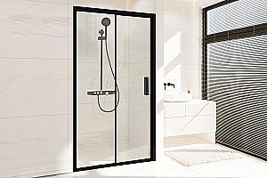 Душевая дверь Royal Bath ACCORD RB HS-T-BL 135x200 стекло прозрачное/профиль черный купить в интернет-магазине Sanbest