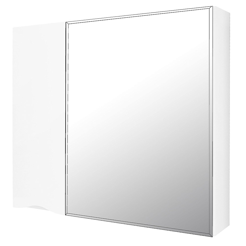 Зеркало со шкафом Loranto Santorini 80 белый купить в интернет-магазине сантехники Sanbest
