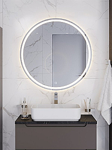 Зеркало Belbagno 80 SPC-RNG-800-LED-3000K-TCH подсветка, сенсор в ванную от интернет-магазине сантехники Sanbest