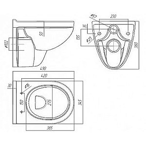 Унитаз Sanita luxe Best BSTSLWH0104 с крышкой микролифт, белый купить в интернет-магазине Sanbest