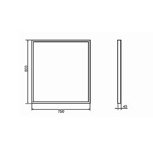 Зеркало Comforty Бредфорд 00-00009966 75 графит в ванную от интернет-магазине сантехники Sanbest