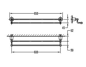 Полотенцедержатель CEZARES LIBERTY CZR-F-8982 купить в интернет-магазине сантехники Sanbest