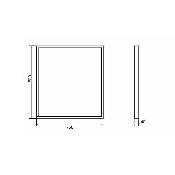 Зеркало Comforty Бредфорд 00-00009966 75 графит в ванную от интернет-магазине сантехники Sanbest