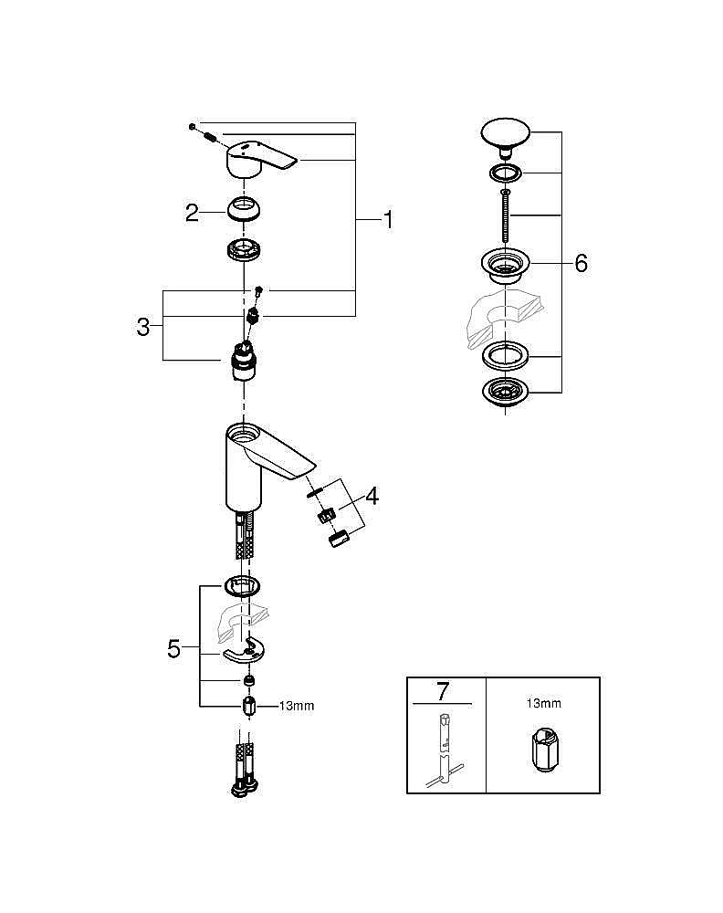 Смеситель для раковины GROHE Eurosmart 23922003 хром купить в интернет-магазине сантехники Sanbest