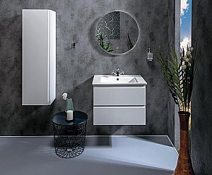 Тумба с раковиной Armadi Art Capolda 65 белая с белой ручкой для ванной в интернет-магазине Sanbest