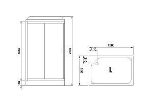 Душевая кабина Royal Bath RB8120HP2-M 120x80 профиль белый/стекло матовое купить в интернет-магазине Sanbest