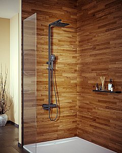 Душевая система Timo Tetra-thermo SX-0169/03 черная матовая купить в интернет-магазине сантехники Sanbest