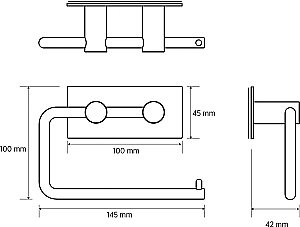 Держатель для туалетной бумаги Bemeta EASY 163112220 черный купить в интернет-магазине сантехники Sanbest