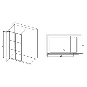 Душевое ограждение RGW Walk In WA-11B 100 купить в интернет-магазине Sanbest