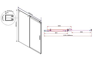 Душевая дверь без пристенного профиля Vincea Como VDS-1C120CG 120 стекло тонированное/профиль хром купить в интернет-магазине Sanbest
