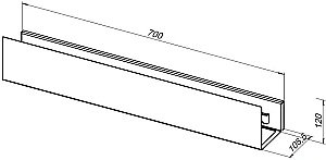 Полка Aquanet Магнум Н 341534 70 черная матовая купить в интернет-магазине сантехники Sanbest