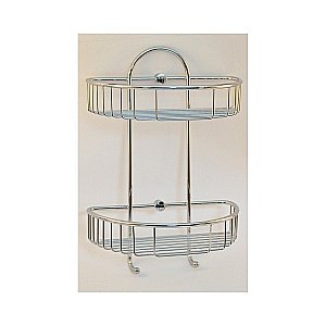 Полка двойная Magliezza Fiore 80105 хром купить в интернет-магазине сантехники Sanbest