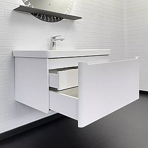 Тумба с раковиной Comforty Арзамас 80 00-00017884 белая матовая для ванной в интернет-магазине Sanbest