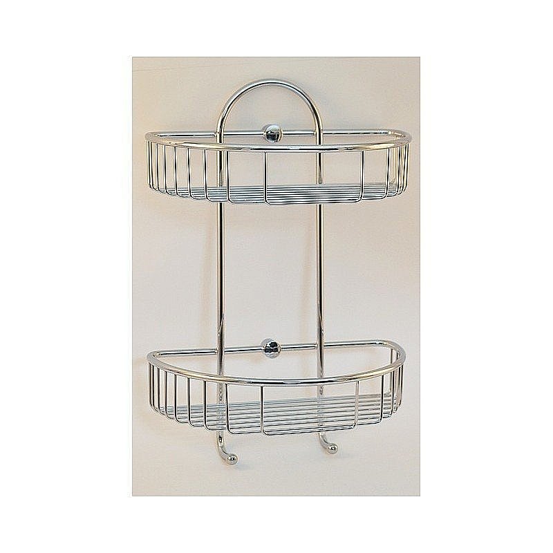 Полка двойная Magliezza Fiore 80105 хром купить в интернет-магазине сантехники Sanbest