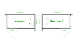 Душевой уголок Royal Bath HPVD RB7140HPVD-C-BL 140х70 матовое стекло/профиль черный купить в интернет-магазине Sanbest