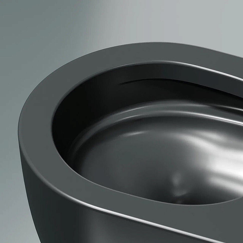 Унитаз подвесной Ceramica Nova Modena CN6063MDH безободковый, с крышкой микролифт, антрацит темный матовый купить в интернет-магазине Sanbest