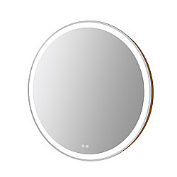 Зеркало с подсветкой Azario Юлия АZ-LED013325 80х80 золотой матовый в ванную от интернет-магазине сантехники Sanbest