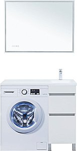 Тумба с раковиной Aquanet Вега 100 329122 белая для ванной в интернет-магазине Sanbest