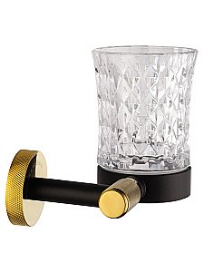 Стакан для зубных щеток с держателем WONZON & WOGHAND MAJESTIC WW-9221 черный/золото купить в интернет-магазине сантехники Sanbest