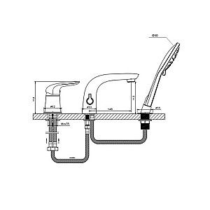 Смеситель для ванны Orange Otto M22-333ni купить в интернет-магазине сантехники Sanbest