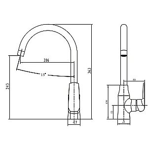 Смеситель для кухни Kaiser Glory 69044 купить в интернет-магазине сантехники Sanbest