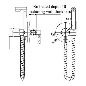 Гигиенический душ Caprigo Don 53-133-CRM хром купить в интернет-магазине сантехники Sanbest