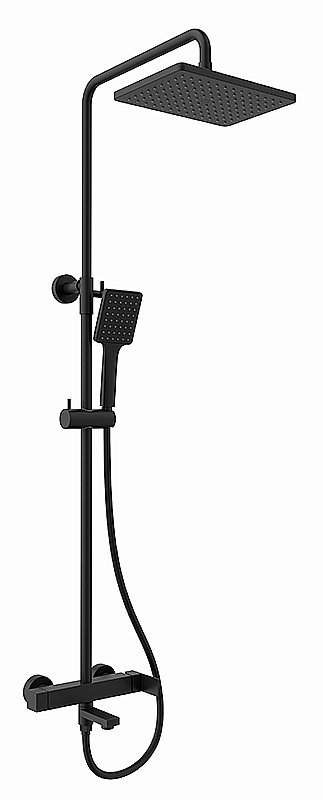 Душевая система Kaiser Cube 01582-9 черная матовая купить в интернет-магазине сантехники Sanbest