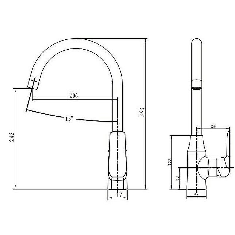 Смеситель для кухни Kaiser Glory 69044 купить в интернет-магазине сантехники Sanbest