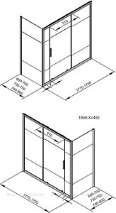 Шторка для ванны Aquanet Practic AE10-B-180H150U-CP купить в интернет-магазине Sanbest