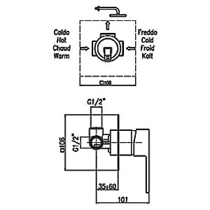 Смеситель для душа Webert Pegaso PE880101015 купить в интернет-магазине сантехники Sanbest