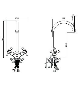 Смеситель для кухни Olive's Girona 01431GR купить в интернет-магазине сантехники Sanbest