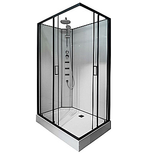 Душевая кабина Loranto NEO 120х80 CS-21813 стекло прозрачное/профиль черный матовый купить в интернет-магазине Sanbest