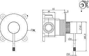 Смеситель для душа Allen Brau Priority 4.0 X1 5.31C12-BN никель брашированный купить в интернет-магазине сантехники Sanbest