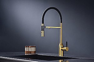 Смеситель для кухни Paulmark Magneto One Ma213188-BG брашированное золото купить в интернет-магазине сантехники Sanbest