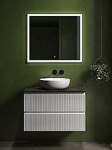 Тумба с раковиной Sancos SNOB R 80 со столешницей, белая матовый для ванной в интернет-магазине Sanbest