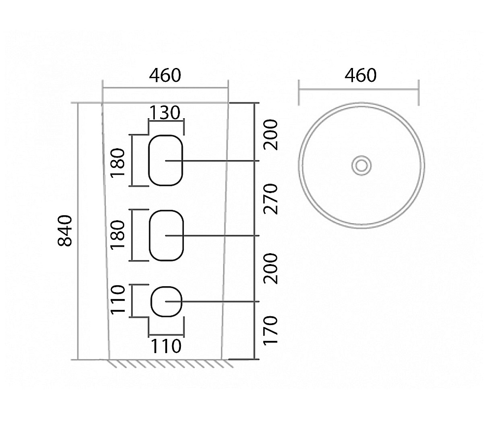 Раковина Abber Bequem 46 AC2133 белая купить в интернет-магазине Sanbest