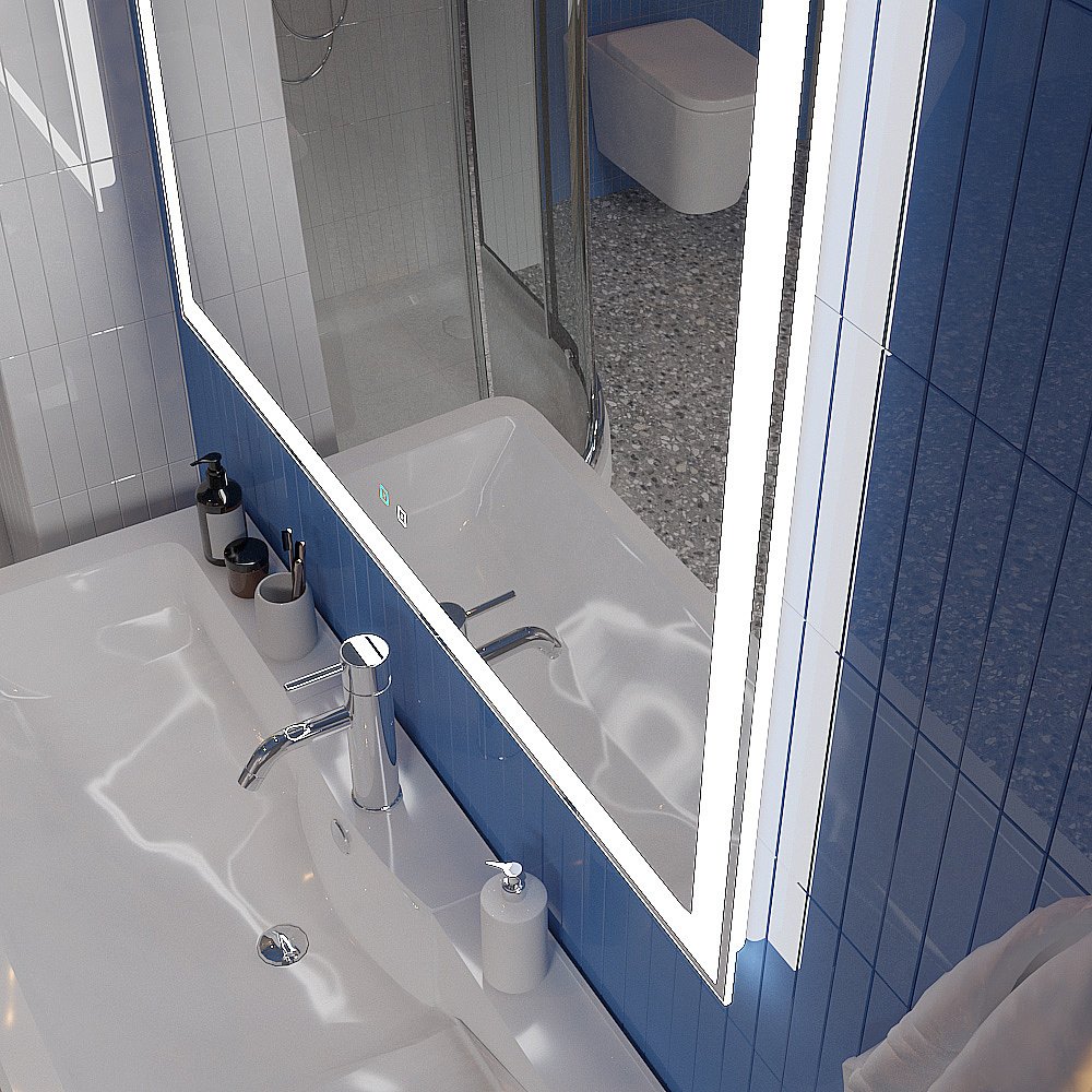 Зеркало BelBagno SPC-GRT-1000-800-LED-TCH-SND 100х80 в ванную от интернет-магазине сантехники Sanbest