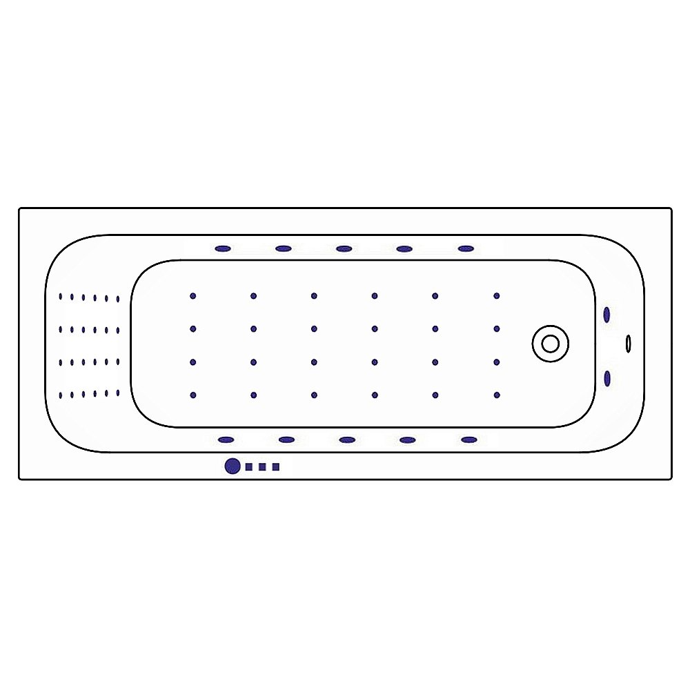 Гидромассажная ванна WhiteCross Vibe 170x70 NANO белая/хром купить в интернет-магазине Sanbest