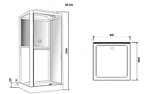 Душевая кабина Grossman GR122 80x100 купить в интернет-магазине Sanbest