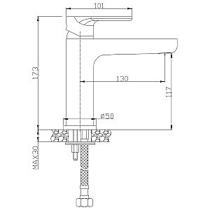 Смеситель для раковины Rossinka RS33-13 купить в интернет-магазине сантехники Sanbest