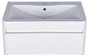 Тумба с раковиной Style Line Атлантика 80 напольная, белый антискрейч для ванной в интернет-магазине Sanbest