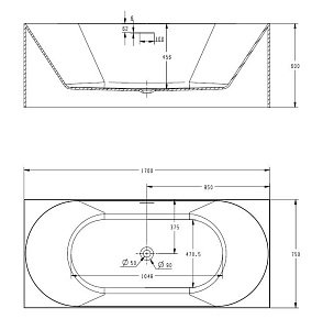 Акриловая ванна ABBER AB9281 купить в интернет-магазине Sanbest