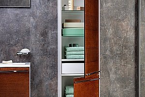 Пенал Ravak Clear SB 400 белый/вишня для ванной в интернет-магазине сантехники Sanbest